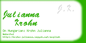 julianna krohn business card